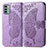 Funda de Cuero Cartera con Soporte Mariposa Carcasa para Nokia G22 Purpura Claro