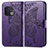 Funda de Cuero Cartera con Soporte Mariposa Carcasa para OnePlus 10 Pro 5G Morado