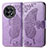 Funda de Cuero Cartera con Soporte Mariposa Carcasa para OnePlus Ace 2 5G Purpura Claro