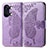 Funda de Cuero Cartera con Soporte Mariposa Carcasa para OnePlus Ace 2V 5G Purpura Claro