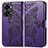 Funda de Cuero Cartera con Soporte Mariposa Carcasa para OnePlus Nord 2T 5G Morado