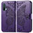 Funda de Cuero Cartera con Soporte Mariposa Carcasa para OnePlus Nord CE 5G Morado