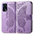 Funda de Cuero Cartera con Soporte Mariposa Carcasa para Oppo A16 Purpura Claro