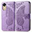 Funda de Cuero Cartera con Soporte Mariposa Carcasa para Oppo A17K Purpura Claro