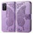 Funda de Cuero Cartera con Soporte Mariposa Carcasa para Oppo A55S 5G Purpura Claro