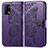 Funda de Cuero Cartera con Soporte Mariposa Carcasa para Oppo A74 4G Morado