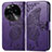 Funda de Cuero Cartera con Soporte Mariposa Carcasa para Oppo Find X6 Pro 5G Morado