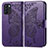 Funda de Cuero Cartera con Soporte Mariposa Carcasa para Oppo Reno6 Z 5G Morado