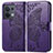 Funda de Cuero Cartera con Soporte Mariposa Carcasa para Oppo Reno9 5G Morado