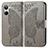 Funda de Cuero Cartera con Soporte Mariposa Carcasa para Realme 10 4G Gris