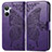 Funda de Cuero Cartera con Soporte Mariposa Carcasa para Realme 10 4G Morado