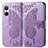 Funda de Cuero Cartera con Soporte Mariposa Carcasa para Realme 10 4G Purpura Claro