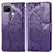 Funda de Cuero Cartera con Soporte Mariposa Carcasa para Realme 7i RMX2193 Morado