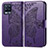 Funda de Cuero Cartera con Soporte Mariposa Carcasa para Realme 8 4G Morado