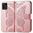 Funda de Cuero Cartera con Soporte Mariposa Carcasa para Realme 8i Oro Rosa