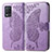 Funda de Cuero Cartera con Soporte Mariposa Carcasa para Realme 8s 5G Purpura Claro