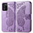 Funda de Cuero Cartera con Soporte Mariposa Carcasa para Realme 9 SE 5G Purpura Claro