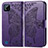 Funda de Cuero Cartera con Soporte Mariposa Carcasa para Realme C11 (2021) Morado