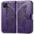 Funda de Cuero Cartera con Soporte Mariposa Carcasa para Realme C21 Morado