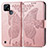 Funda de Cuero Cartera con Soporte Mariposa Carcasa para Realme C25Y India Oro Rosa