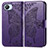 Funda de Cuero Cartera con Soporte Mariposa Carcasa para Realme C30 Morado