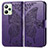 Funda de Cuero Cartera con Soporte Mariposa Carcasa para Realme C35 Morado