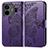 Funda de Cuero Cartera con Soporte Mariposa Carcasa para Realme GT Neo5 240W 5G Morado