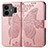 Funda de Cuero Cartera con Soporte Mariposa Carcasa para Realme GT Neo5 240W 5G Oro Rosa