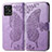 Funda de Cuero Cartera con Soporte Mariposa Carcasa para Realme Narzo 50 4G Purpura Claro