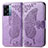 Funda de Cuero Cartera con Soporte Mariposa Carcasa para Realme Narzo 50 5G Purpura Claro