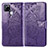 Funda de Cuero Cartera con Soporte Mariposa Carcasa para Realme Q2i 5G Morado