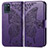 Funda de Cuero Cartera con Soporte Mariposa Carcasa para Realme V11 5G Morado