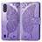 Funda de Cuero Cartera con Soporte Mariposa Carcasa para Samsung Galaxy A01 SM-A015 Purpura Claro