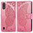 Funda de Cuero Cartera con Soporte Mariposa Carcasa para Samsung Galaxy A01 SM-A015 Rosa Roja