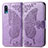 Funda de Cuero Cartera con Soporte Mariposa Carcasa para Samsung Galaxy A02 Purpura Claro