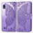 Funda de Cuero Cartera con Soporte Mariposa Carcasa para Samsung Galaxy A10 Purpura Claro