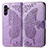 Funda de Cuero Cartera con Soporte Mariposa Carcasa para Samsung Galaxy A13 5G Purpura Claro