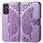 Funda de Cuero Cartera con Soporte Mariposa Carcasa para Samsung Galaxy A15 4G Purpura Claro
