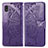 Funda de Cuero Cartera con Soporte Mariposa Carcasa para Samsung Galaxy A21 SC-42A Morado