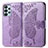 Funda de Cuero Cartera con Soporte Mariposa Carcasa para Samsung Galaxy A23 4G Purpura Claro