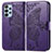 Funda de Cuero Cartera con Soporte Mariposa Carcasa para Samsung Galaxy A23 5G Morado