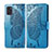 Funda de Cuero Cartera con Soporte Mariposa Carcasa para Samsung Galaxy A31 Azul
