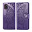 Funda de Cuero Cartera con Soporte Mariposa Carcasa para Samsung Galaxy A31 Morado