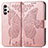 Funda de Cuero Cartera con Soporte Mariposa Carcasa para Samsung Galaxy A32 5G Rosa