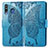 Funda de Cuero Cartera con Soporte Mariposa Carcasa para Samsung Galaxy A40s Azul