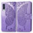 Funda de Cuero Cartera con Soporte Mariposa Carcasa para Samsung Galaxy A50 Purpura Claro