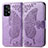 Funda de Cuero Cartera con Soporte Mariposa Carcasa para Samsung Galaxy A52 4G Purpura Claro