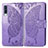 Funda de Cuero Cartera con Soporte Mariposa Carcasa para Samsung Galaxy A70 Purpura Claro