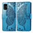 Funda de Cuero Cartera con Soporte Mariposa Carcasa para Samsung Galaxy A71 4G A715 Azul