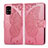 Funda de Cuero Cartera con Soporte Mariposa Carcasa para Samsung Galaxy A71 4G A715 Rosa Roja